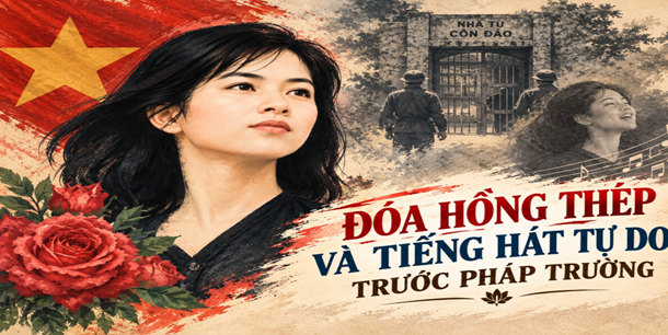 "ĐÓA HỒNG THÉP VÀ TIẾNG HÁT TỰ DO TRƯỚC PHÁP TRƯỜNG"