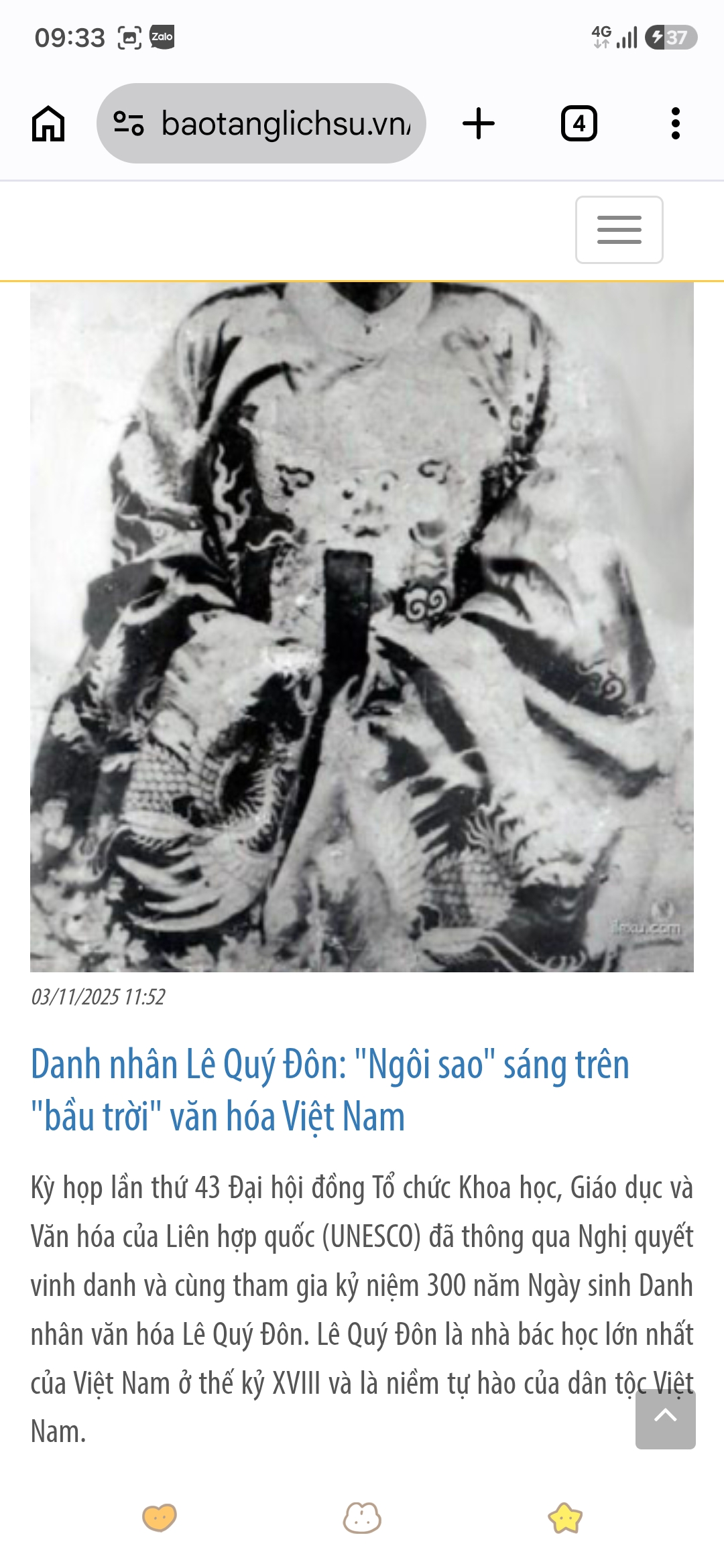 Danh nhân Lê Quý Đôn: "Ngôi sao" sáng trên "bầu trời" văn hóa Việt Nam
