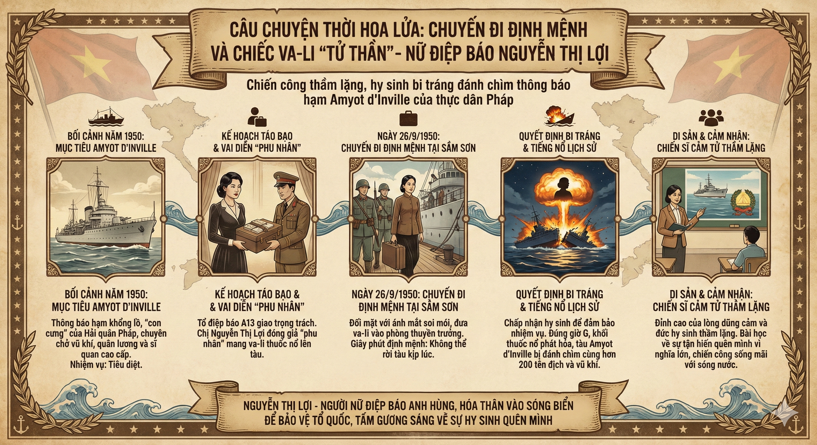 Nữ Điệp báo viên Nguyễn Thị Lợi (Tổ điệp báo A13)