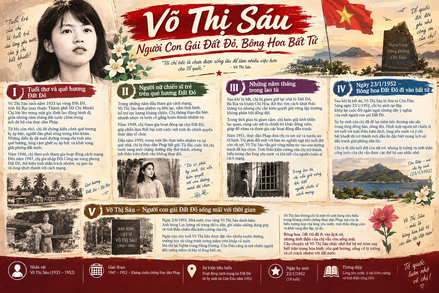Võ Thị Sáu – Người Con Gái Đất Đỏ, Bông Hoa Bất Tử