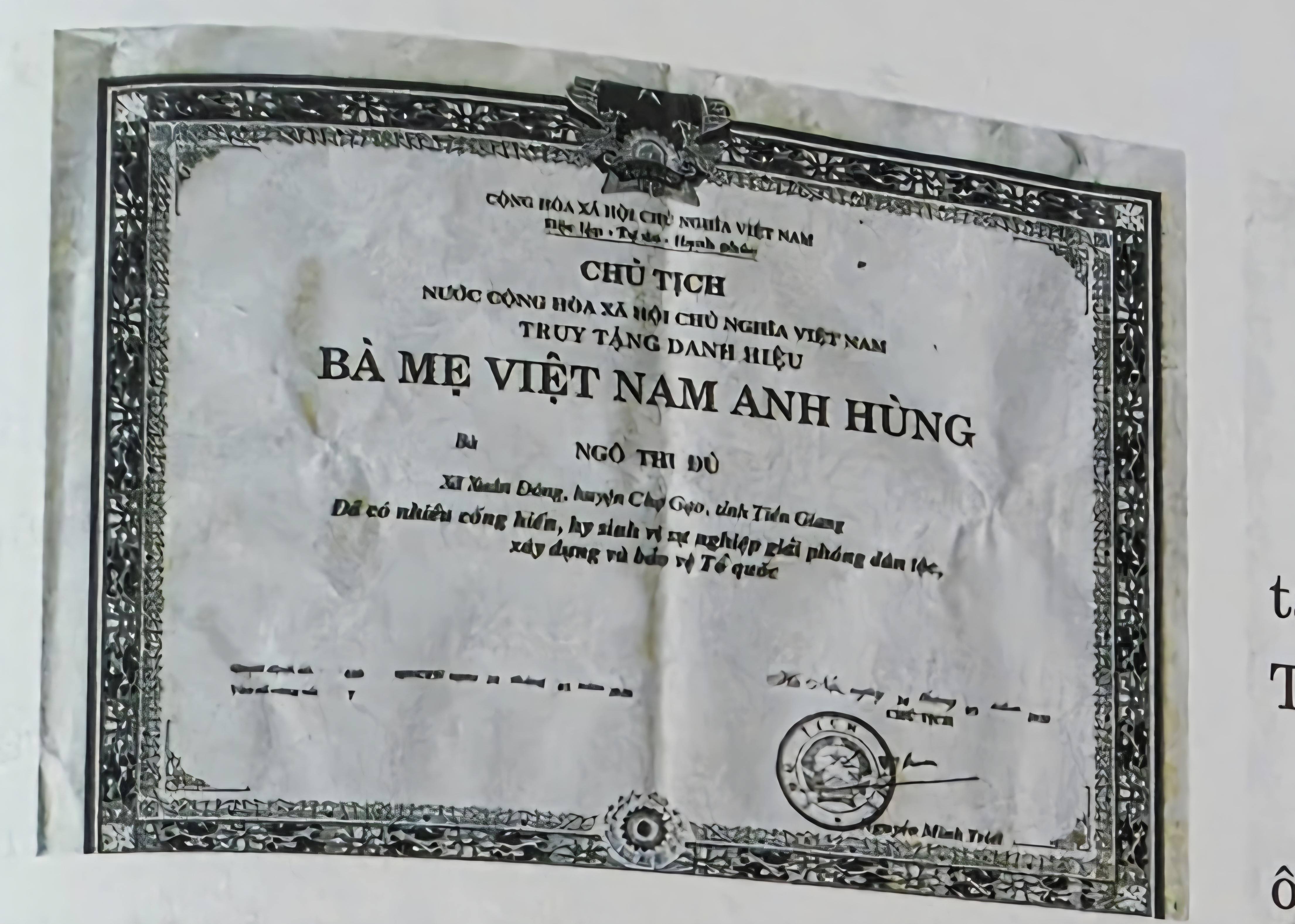 MẸ VIỆT NAM ANH HÙNG NGÔ THỊ ĐỦ