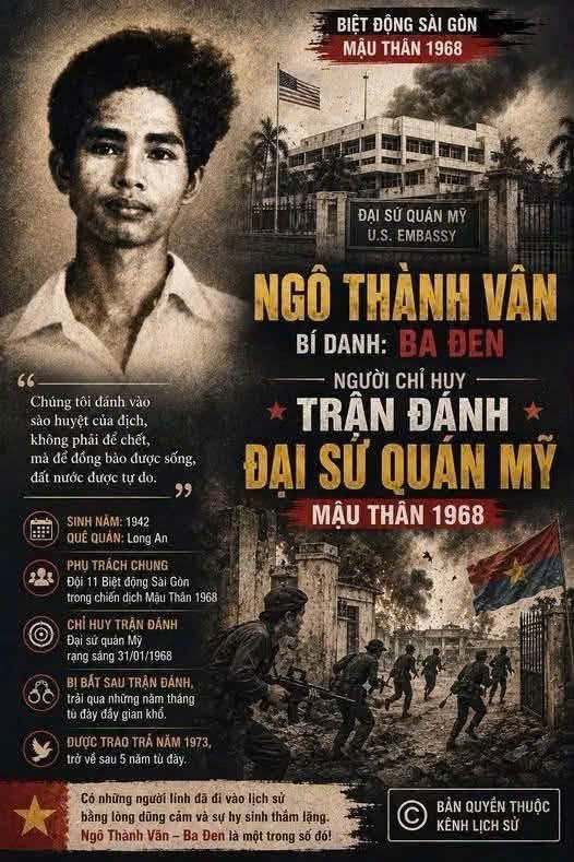 NGÔ THÀNH VÂN – BA ĐEN: NGƯỜI CHỈ HUY TRẬN ĐÁNH ĐẠI SỨ QUÁN MỸ