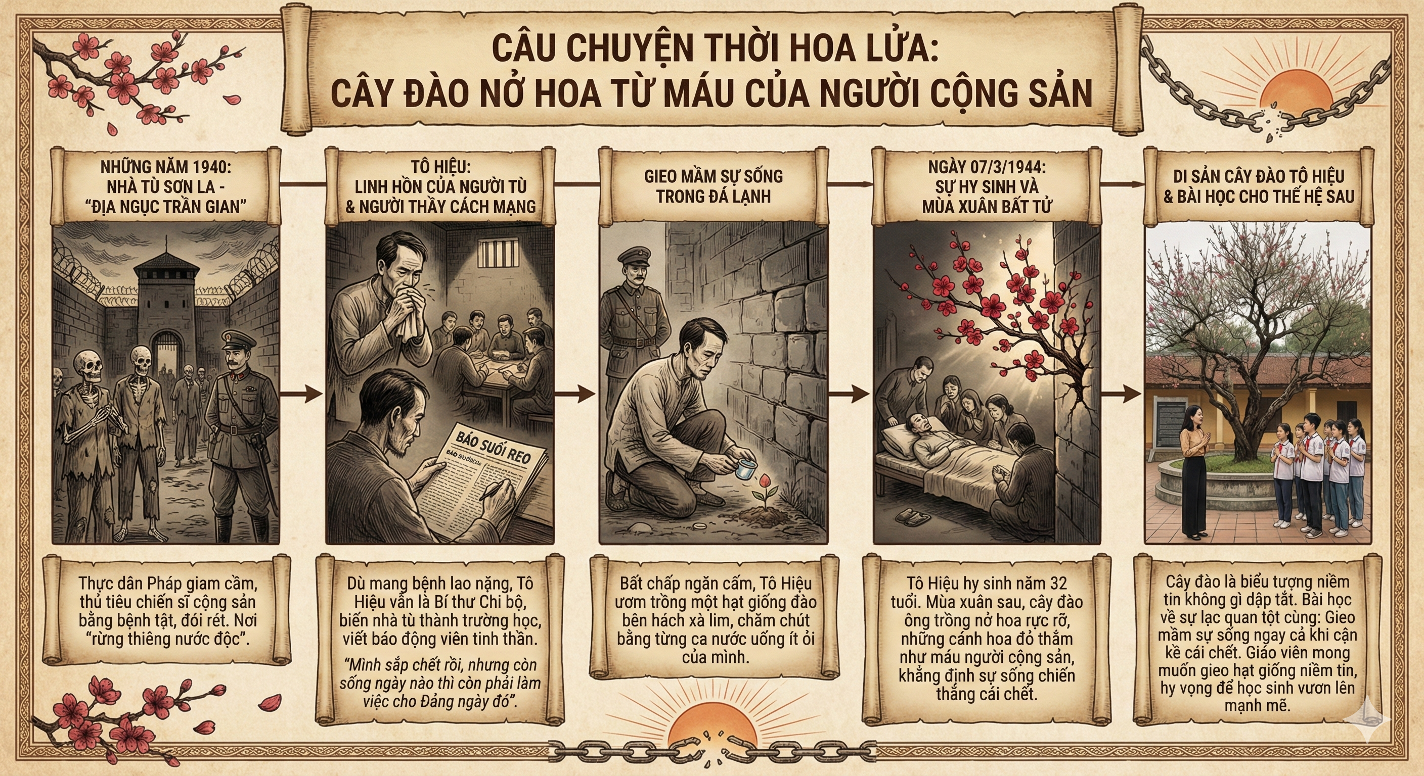 CÂY ĐÀO NỞ HOA TỪ MÁU CỦA NGƯỜI CỘNG SẢN