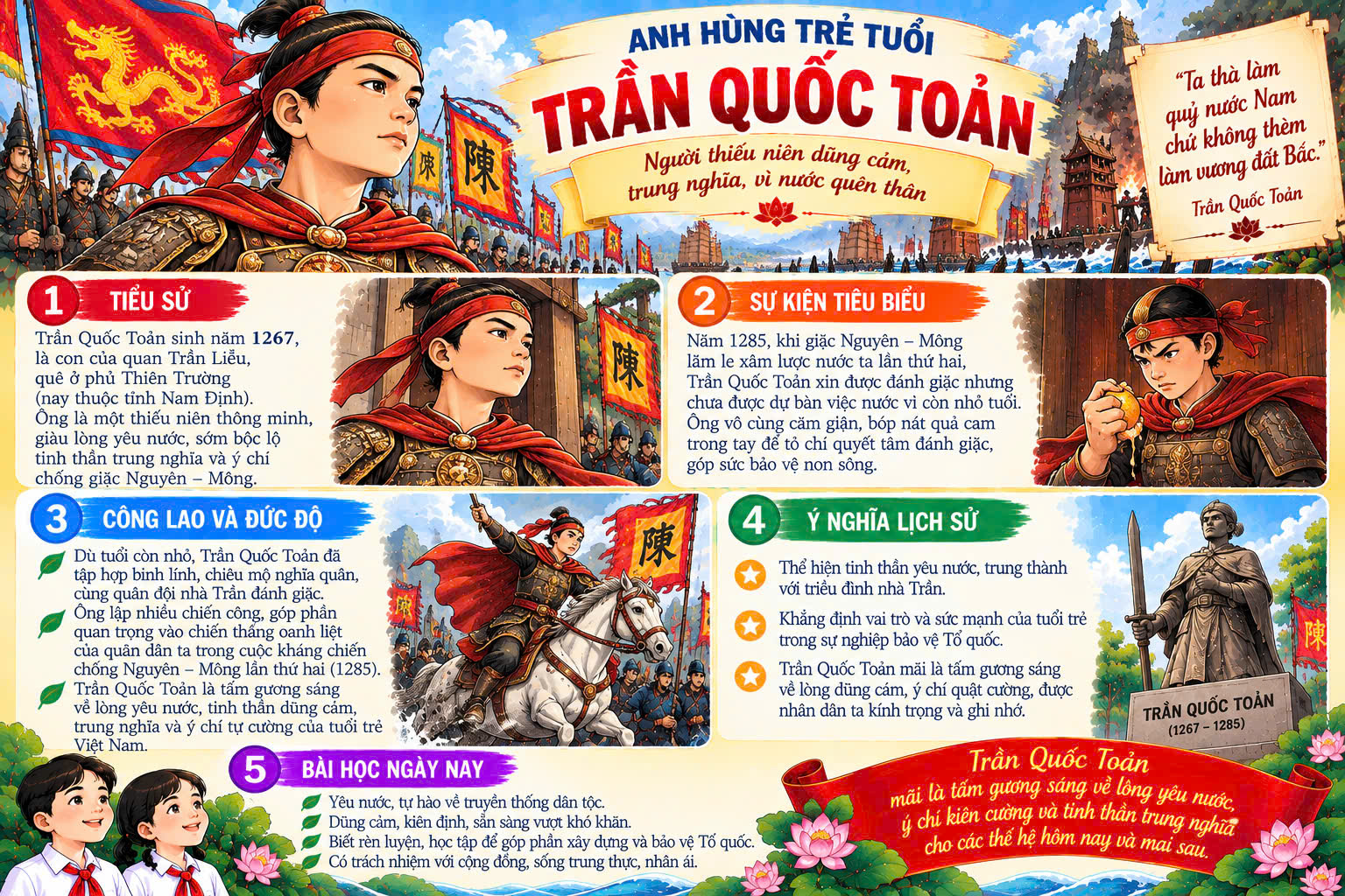 Anh Hùng Trẻ Tuổi Trần Quốc Toản – Người Thiếu Niên Dũng Cảm, Trung Nghĩa, Vì Nước Quên Thân