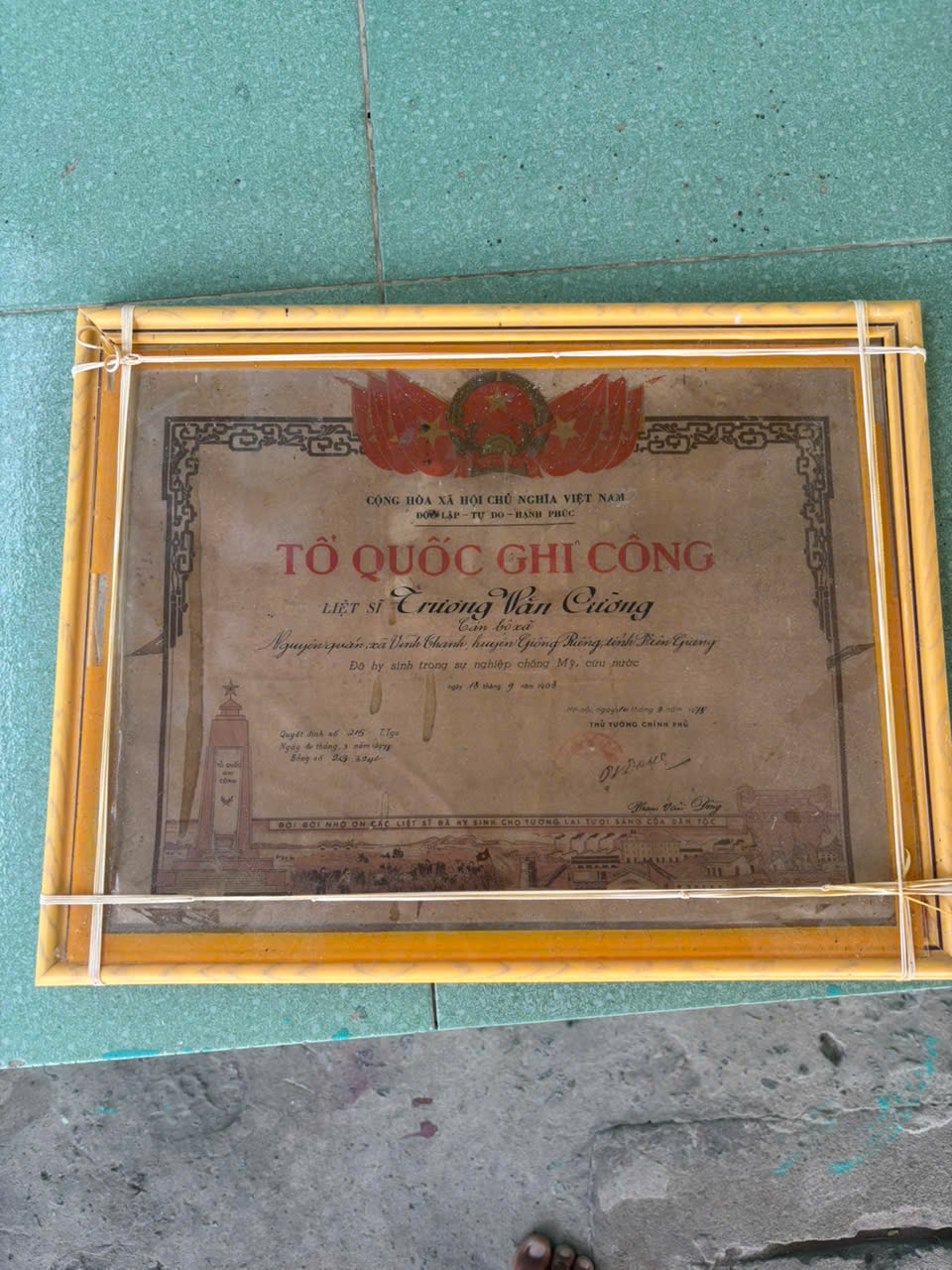 Ông Trương Văn Cường - Liệt sĩ
