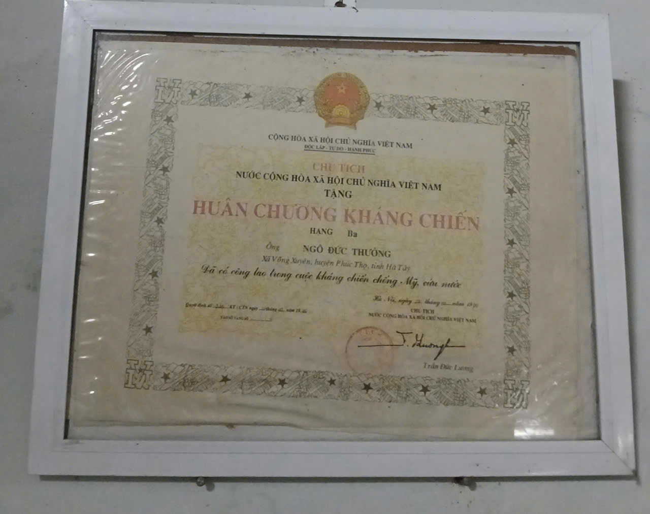 cựu chiến binh Ngô Đức Thưởng