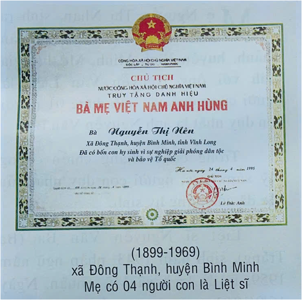  MẸ VIỆT NAM ANH HUNG NGUYỄN THỊ NÊN