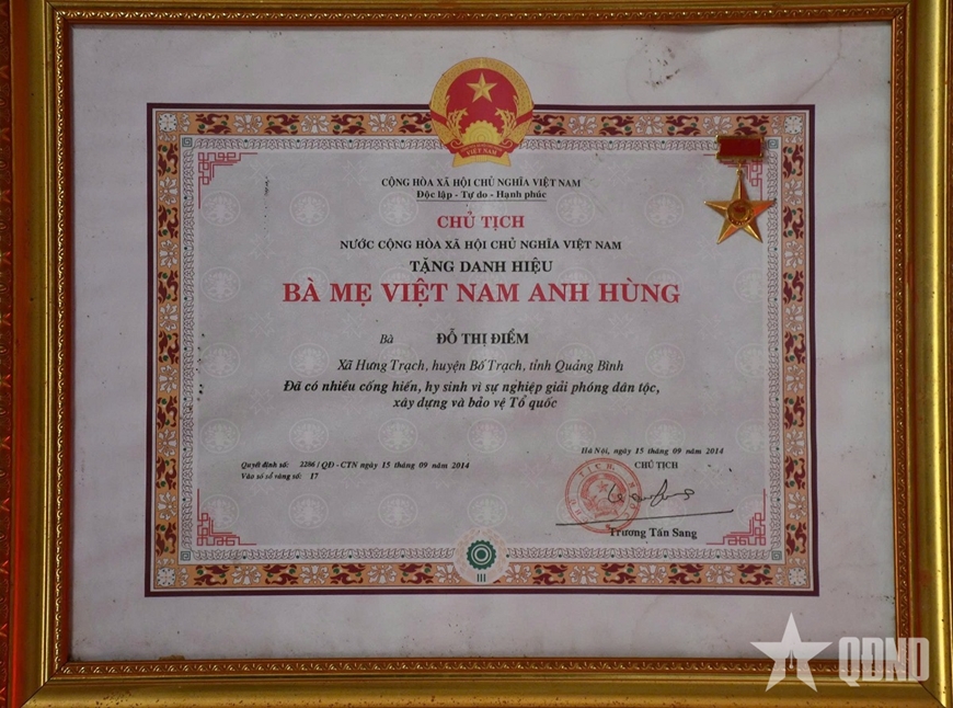 Bà mẹ Việt Nam anh hùng Đỗ Thị Điểm - Tấm gương sáng về nghị lực, đức hy sinh
