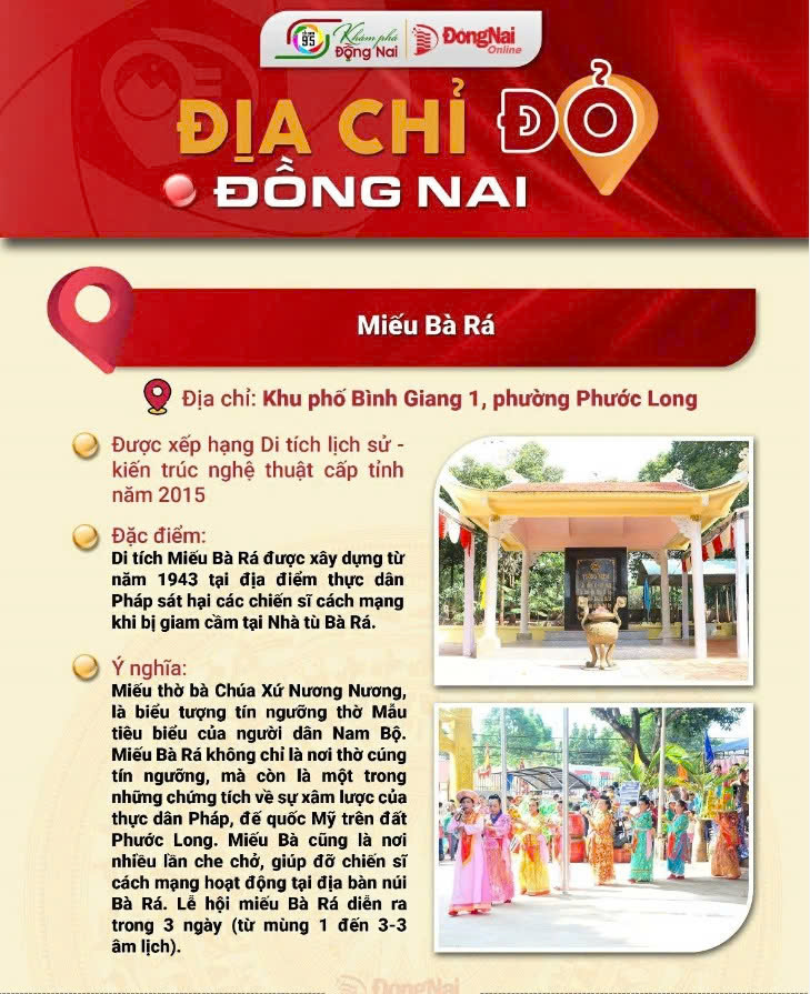 Miếu Bà Rá - Địa chỉ đỏ Đồng Nai