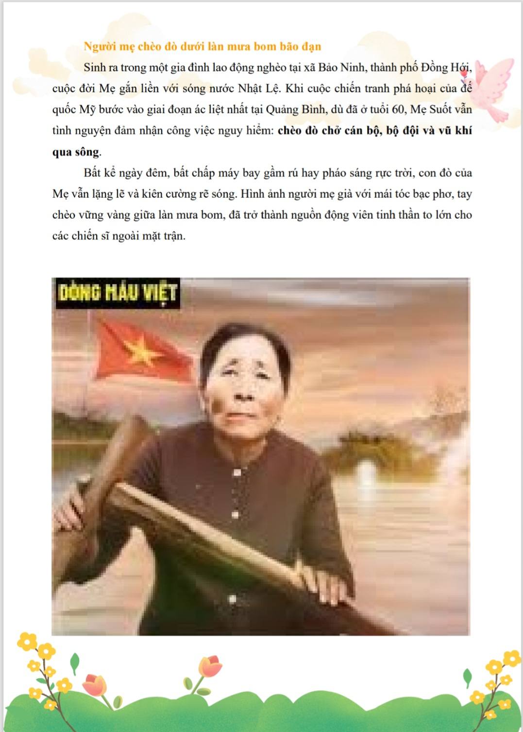 Câu chuyện về mẹ Nguyễn Thị Suổt