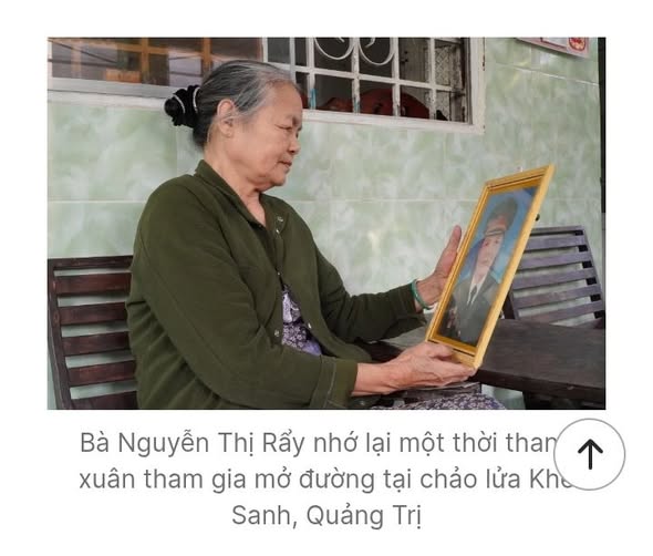 Cựu thanh niên xung phong Nguyễn Thị Rẩy
