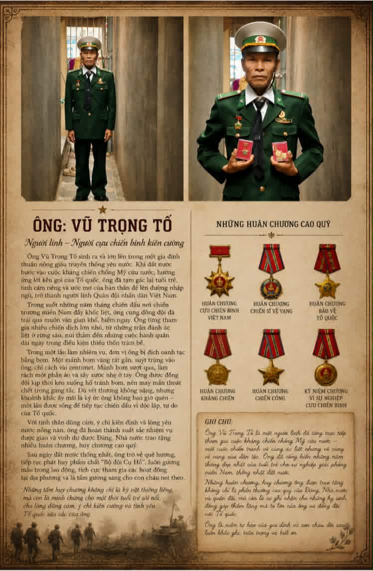 Ký ức thời hoa lửa của cựu chiến binh Vũ Trọng Tố