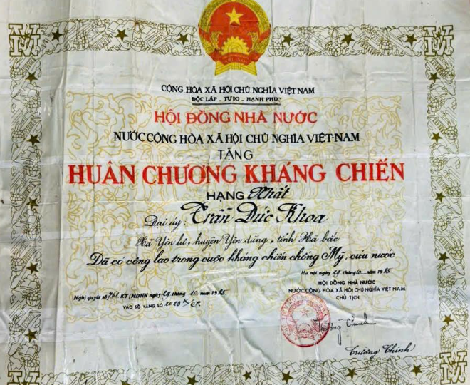  “CHUYỆN VỀ NGƯỜI LÍNH CỤ HỒ TRẦN ĐỨC KHOA”