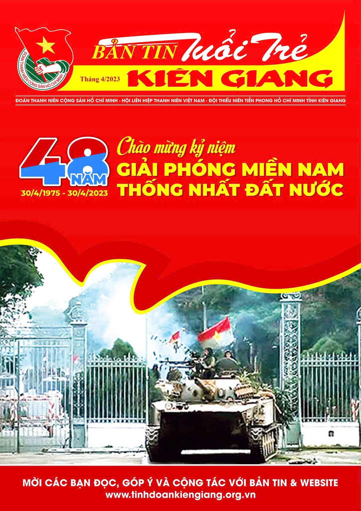 CHÀO MỪNG KỶ NIỆM 48 NĂM NGÀY GIẢI PHÓNG MIỀN NAM, THỐNG NHẤT ĐẤT NƯỚC (30/4/1975 - 30/4/2023)